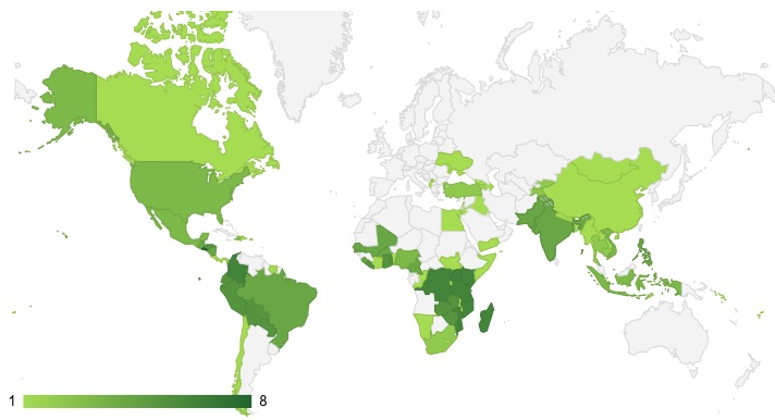 My Kiva map Nov. 2017